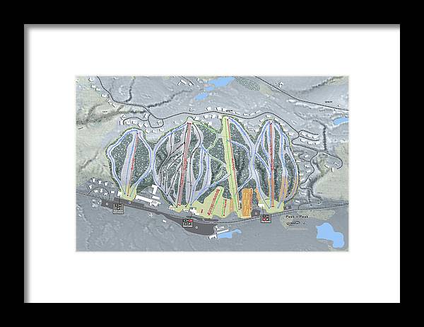 Peekn Peek Ski Trail Map - Framed Print - Powderaddicts