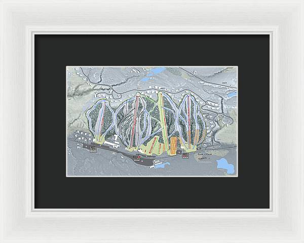 Peekn Peek Ski Trail Map - Framed Print - Powderaddicts