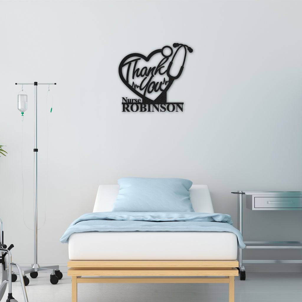 PERSONALIZED Thank You Nurses Metal Wall Art (🇺🇸 Made In The USA) - Powderaddicts