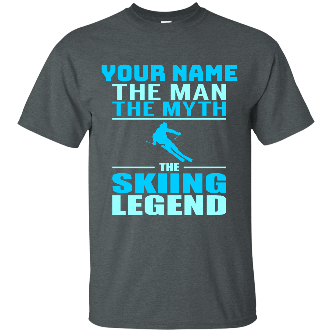 Personalized The Man The Myth The Skiing Legend Tees - Powderaddicts