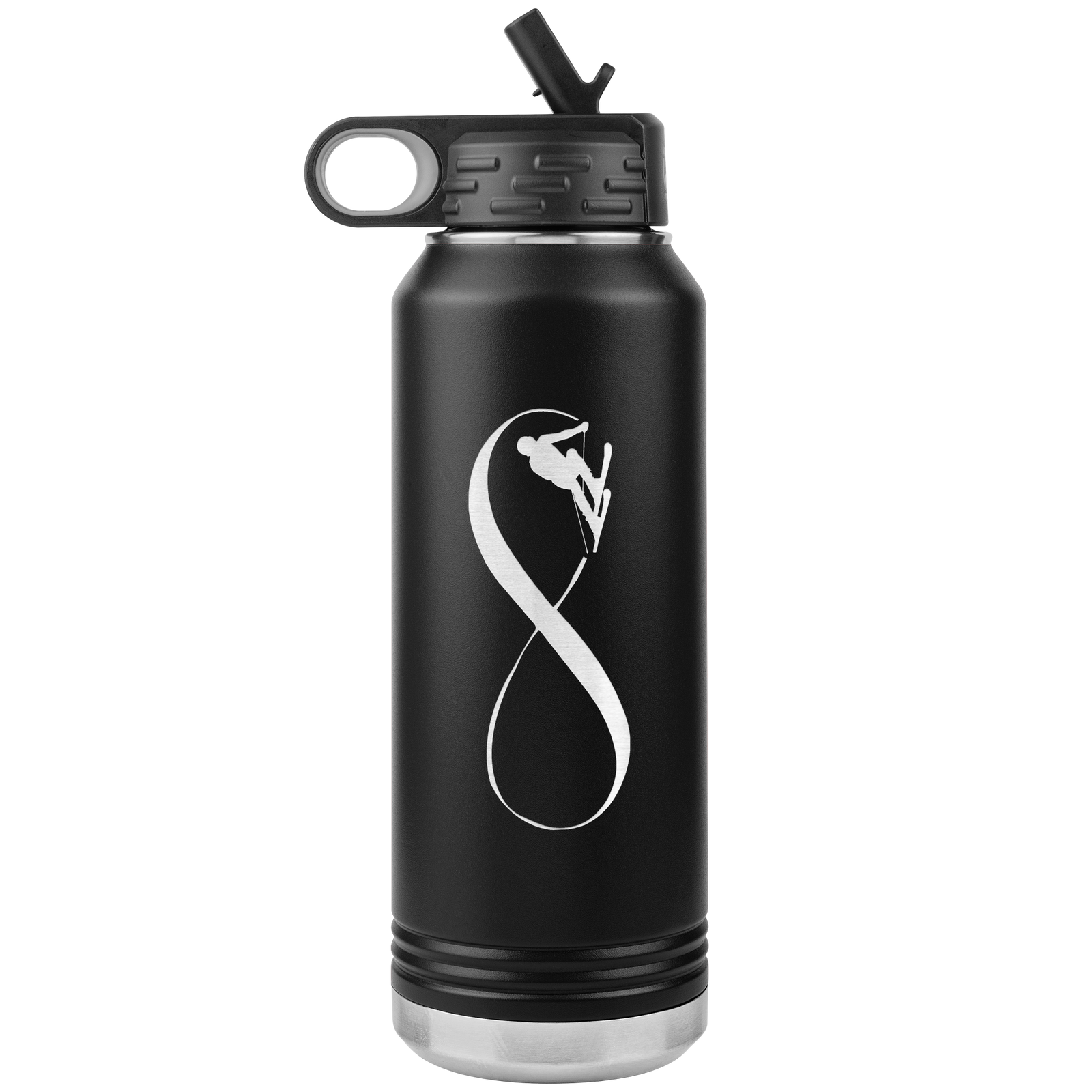 Infinity Skiing 32oz Water Bottle Tumbler - Powderaddicts