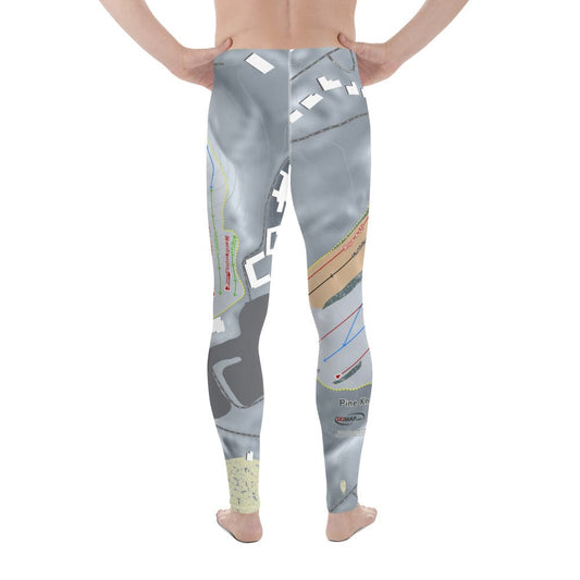 PineKnob, Michigan Ski Trail Map Men's Base Layer Bottom - Powderaddicts