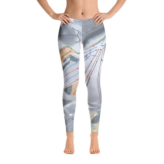 PineKnob, Michigan Ski Trail Map Women's Base Layer Bottom - Powderaddicts