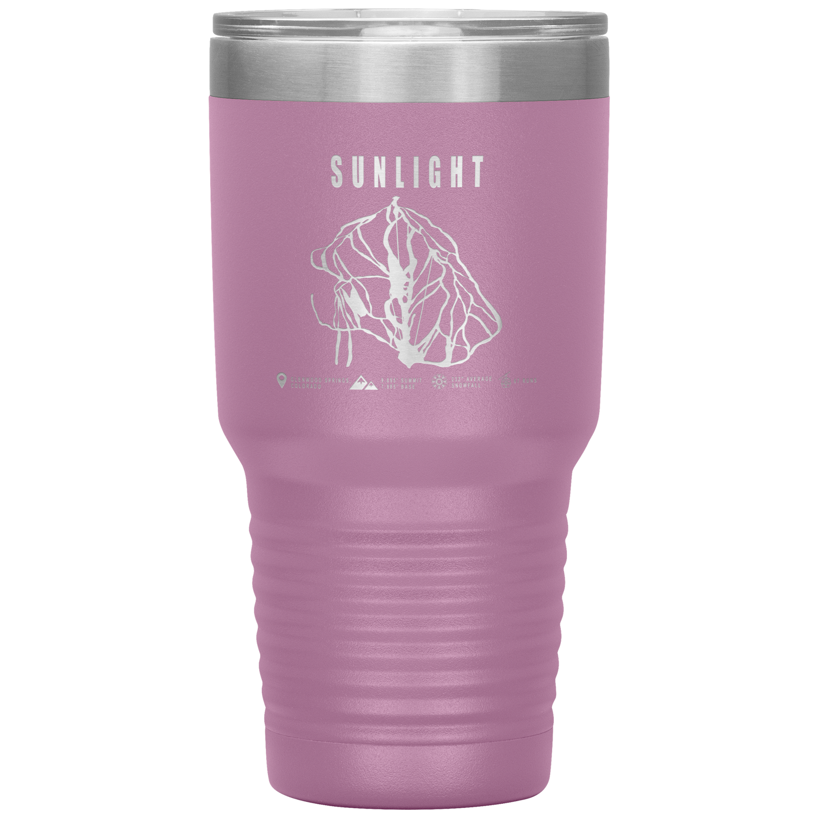 Sunlight Colorado Ski Trail Map 30oz Tumbler - Powderaddicts