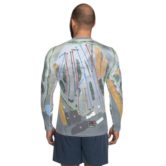Powder Ridge, Connecticut Ski Trail Map Men's Base Layer Top - Powderaddicts