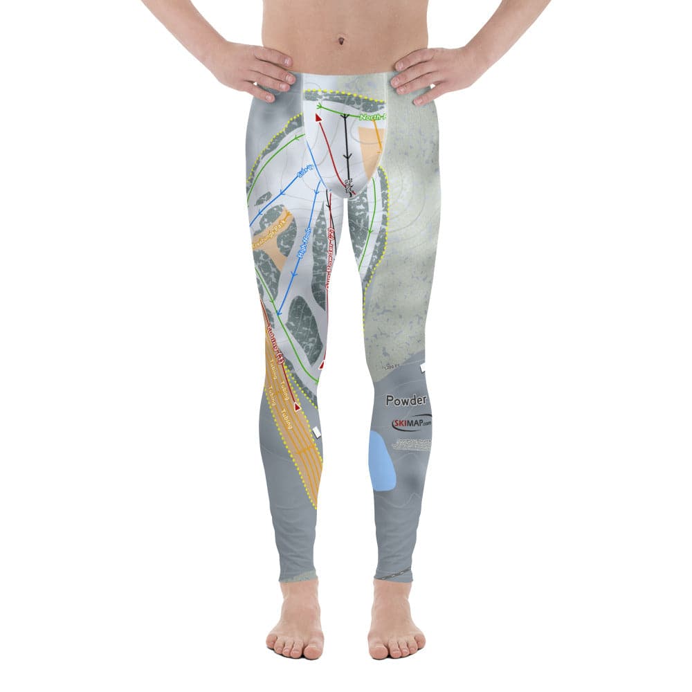 Powder Ridge, Minnesota Ski Trail Map Men's Base Layer Bottom - Powderaddicts