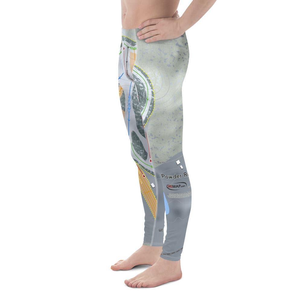 Powder Ridge, Minnesota Ski Trail Map Men's Base Layer Bottom - Powderaddicts