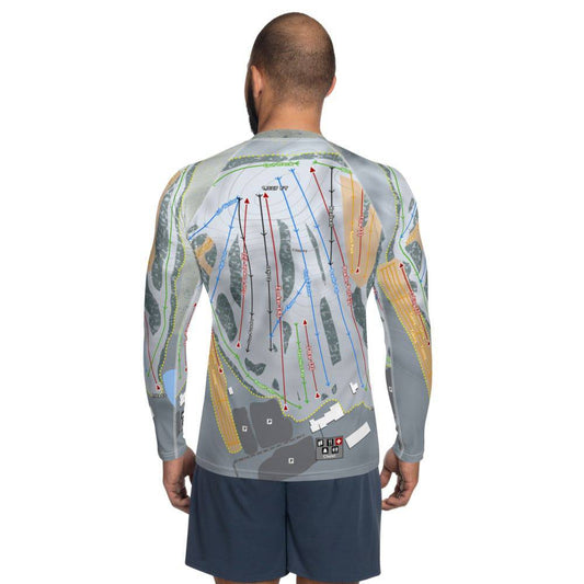 Powder Ridge, Minnesota Ski Trail Map Men's Base Layer Top - Powderaddicts
