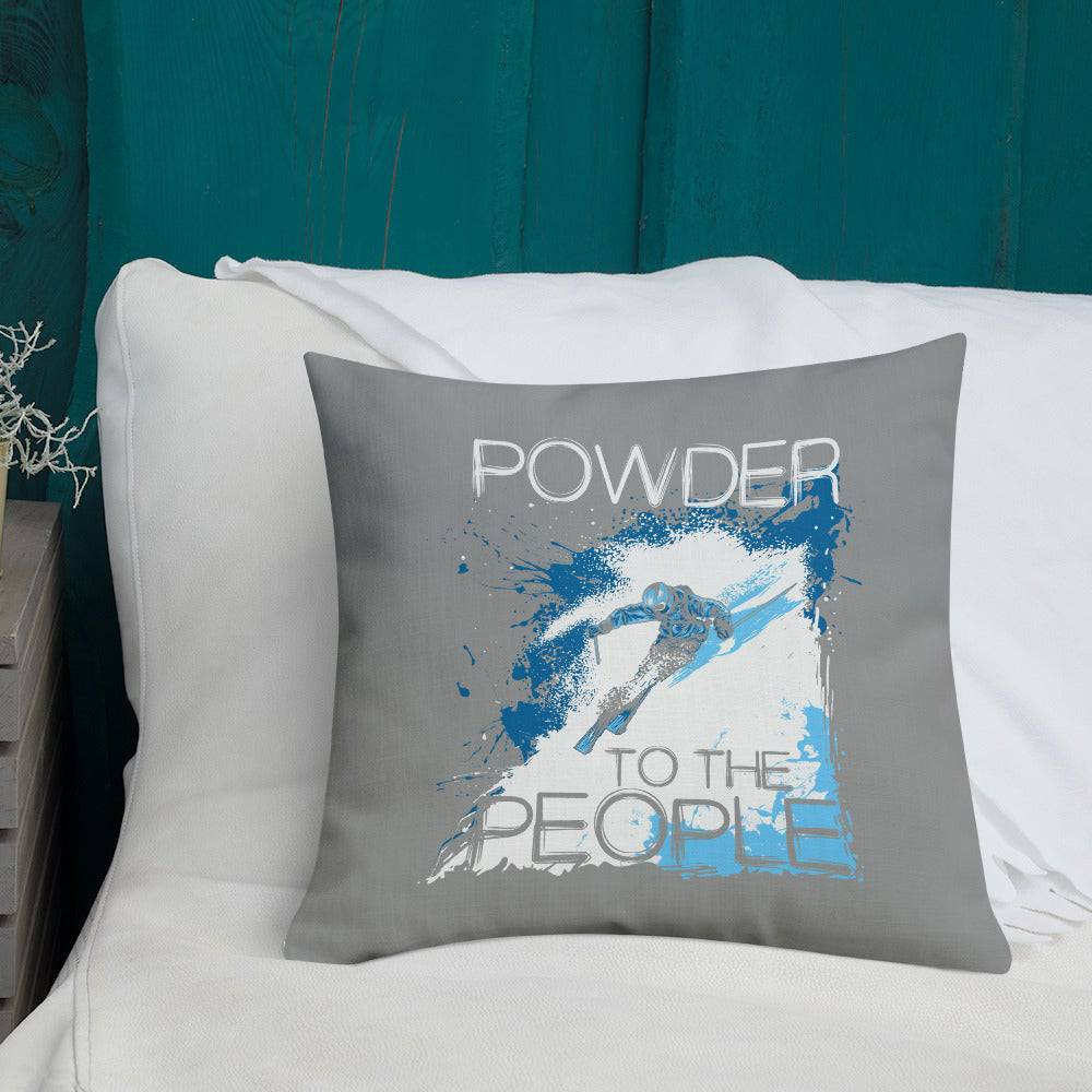 Powder To The People Grey Premium Pillow - Powderaddicts