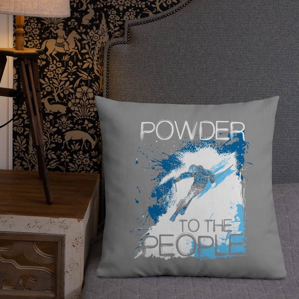 Powder To The People Grey Premium Pillow - Powderaddicts