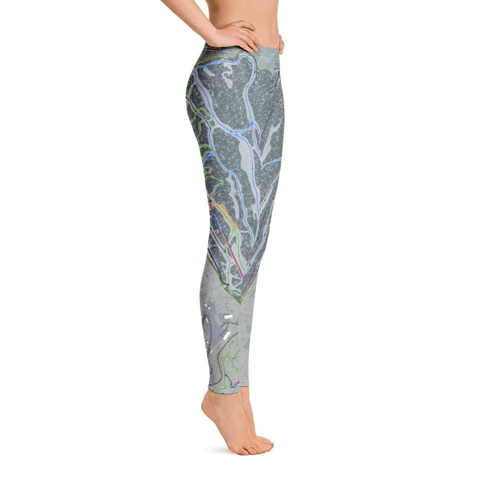 Powderhorn, Colorado Ski Trail Map Women's Base Layer Bottom - Powderaddicts