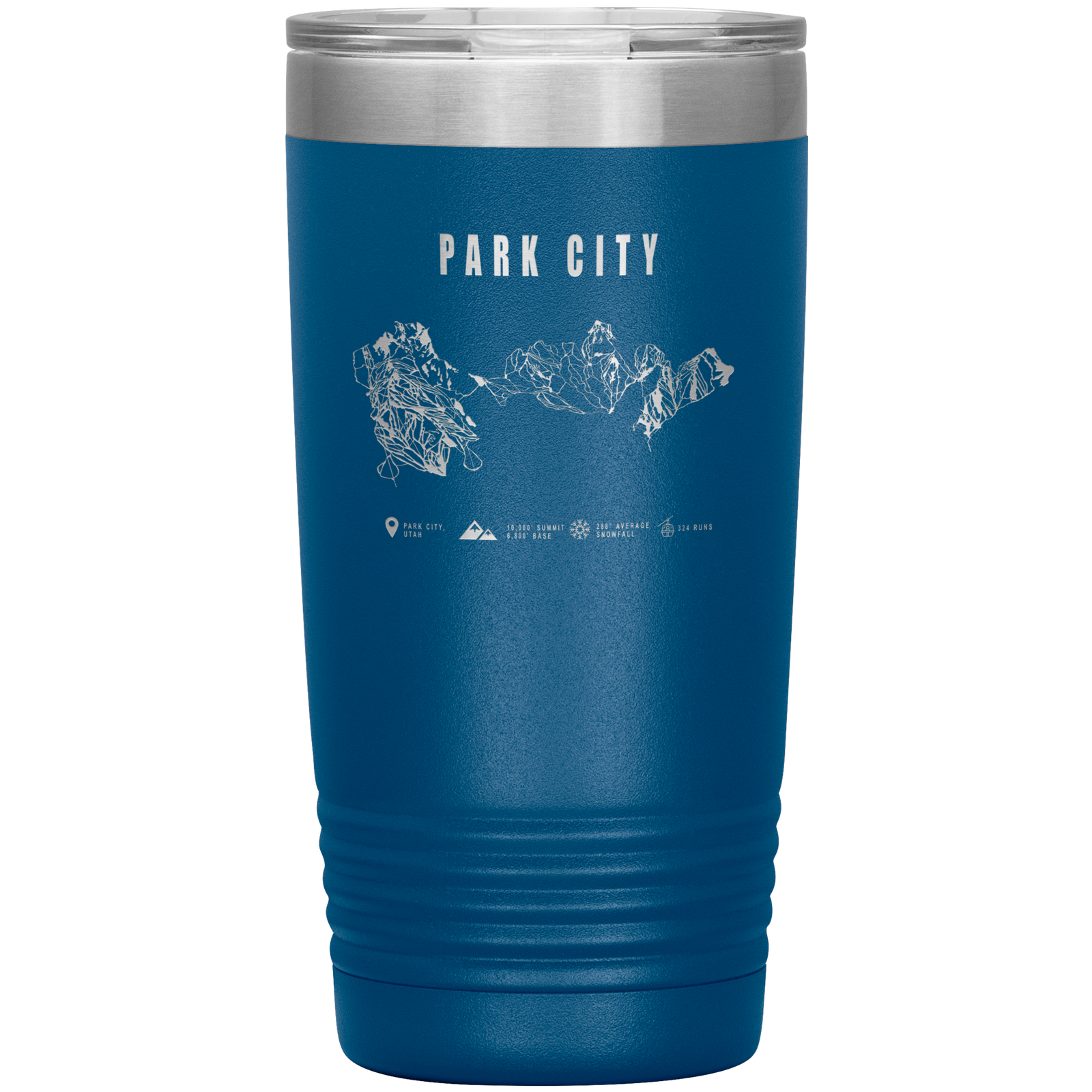 Park city,Utah Ski Trail Map 20oz Tumbler - Powderaddicts