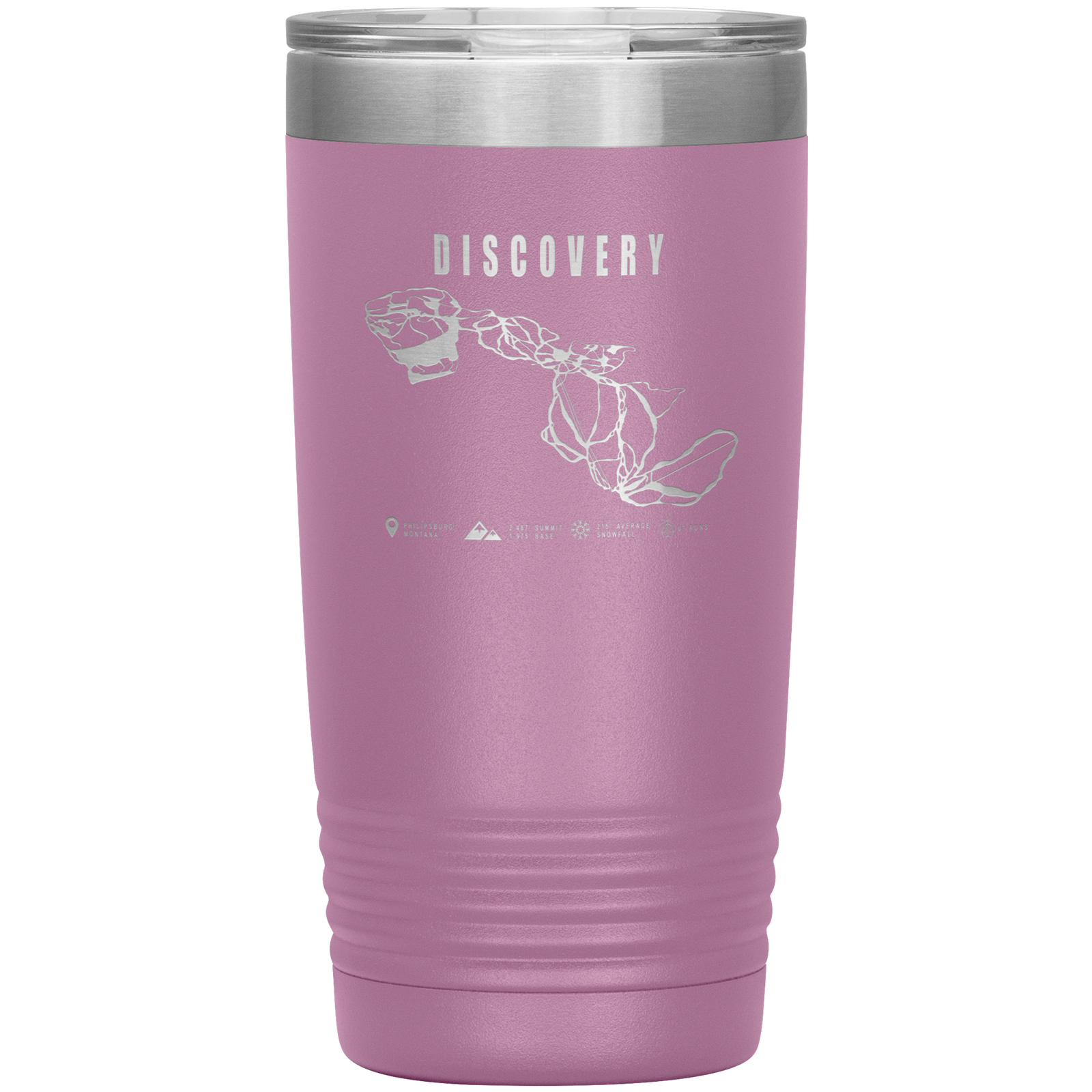 Discovery Montana Ski Trail Map 20oz Tumbler - Powderaddicts