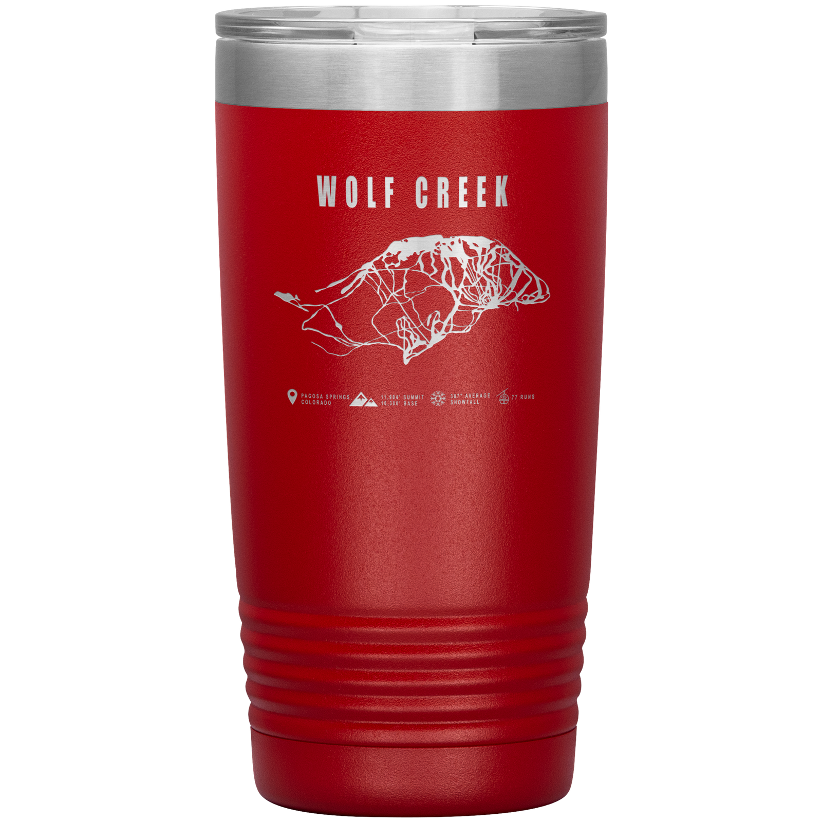 Wolf Creek Colorado Ski Trail Map 20oz Tumbler - Powderaddicts