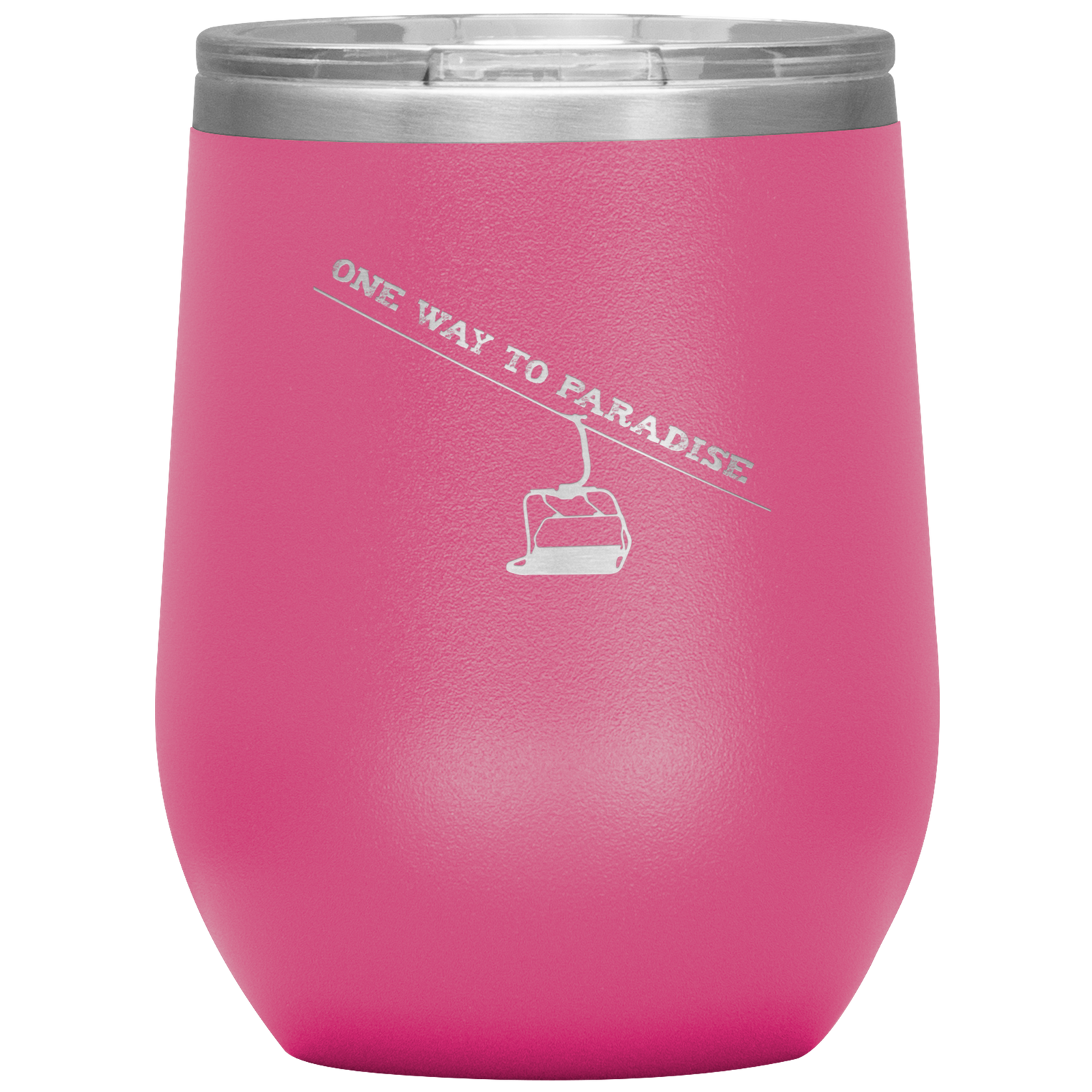 One Way To Paradise Wine 12oz Tumbler - Powderaddicts