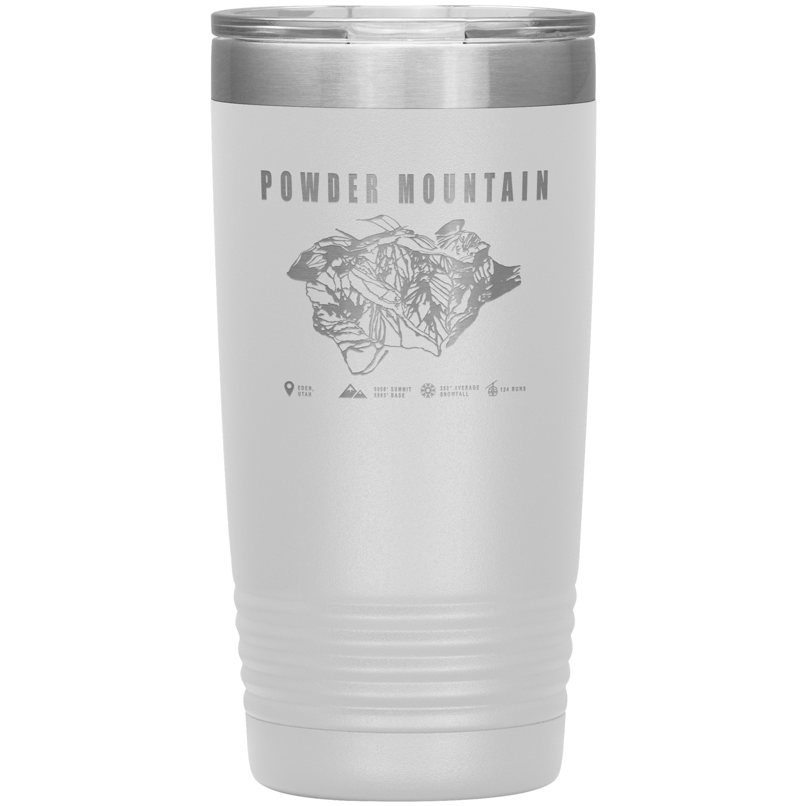 Powder Mountain,Utah Ski Trail Map 20oz Tumbler - Powderaddicts