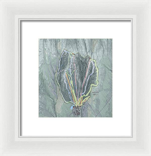 Ragged Mountain Ski Trail Map - Framed Print - Powderaddicts