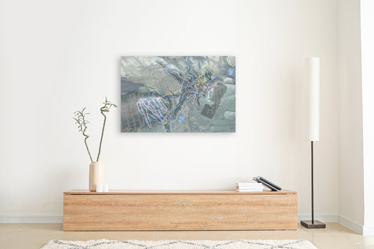 Lutsen Mountains Minnesota Ski Resort Map Wall Art