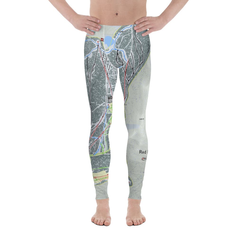 Red Lodge, Montana Ski Trail Map Men's Base Layer Bottom - Powderaddicts