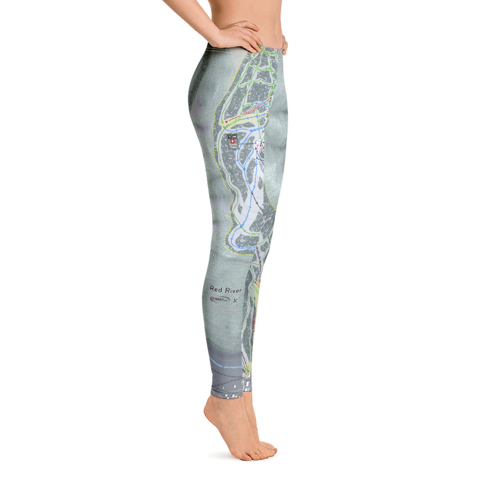 Red River, New Mexico Ski Trail Map Women's Base Layer Bottom - Powderaddicts