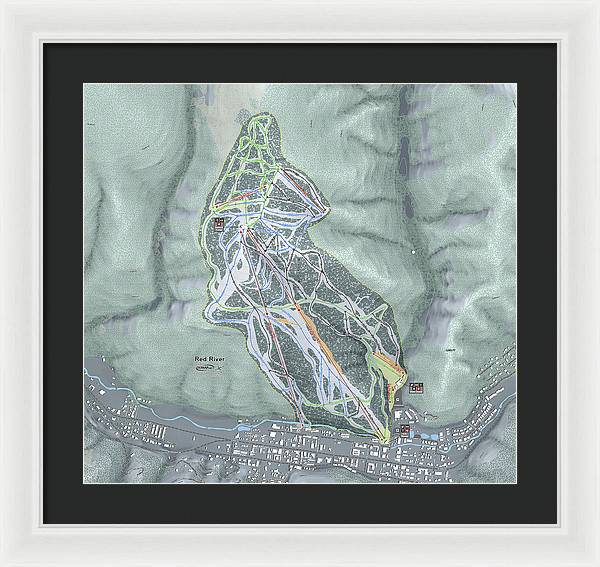 Red River Ski Trail Map - Framed Print - Powderaddicts