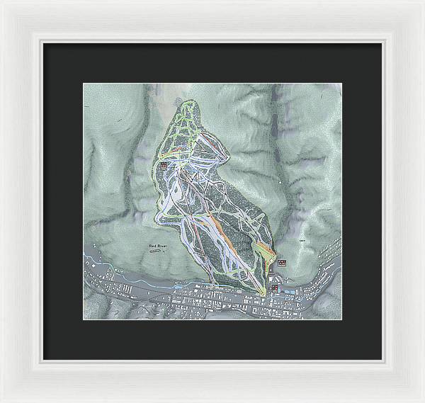 Red River Ski Trail Map - Framed Print - Powderaddicts