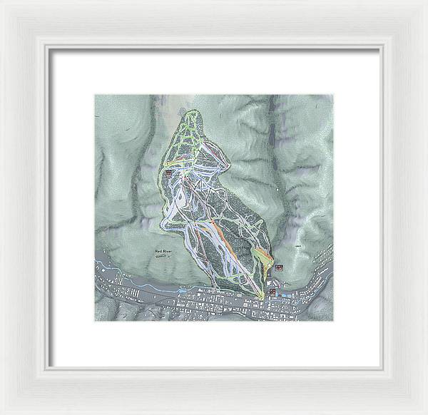 Red River Ski Trail Map - Framed Print - Powderaddicts