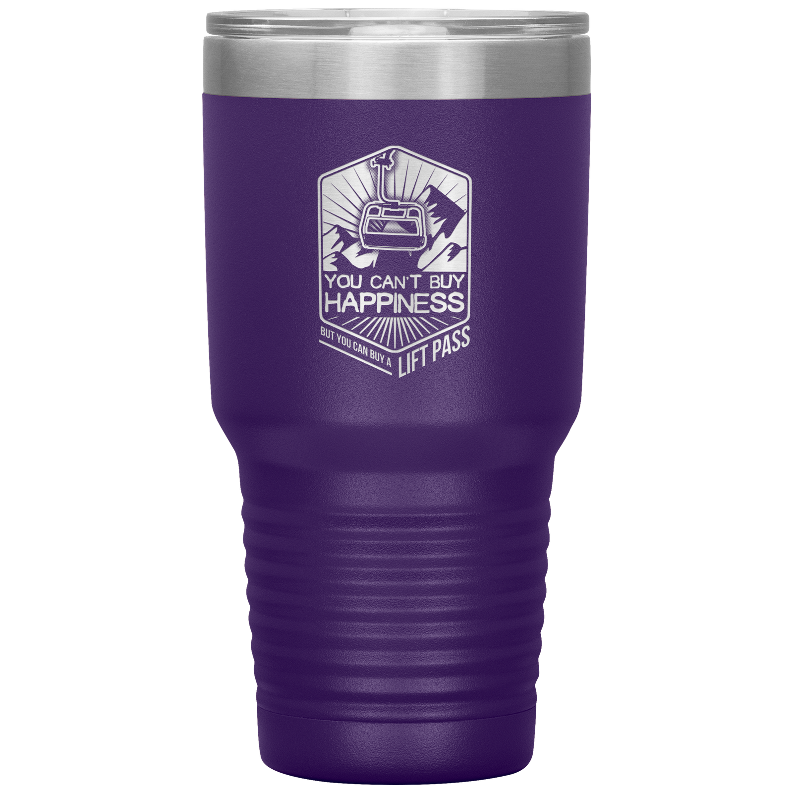 You Can't Buy Happiness But You Can Buy A Lift Pass 30oz Tumbler - Powderaddicts