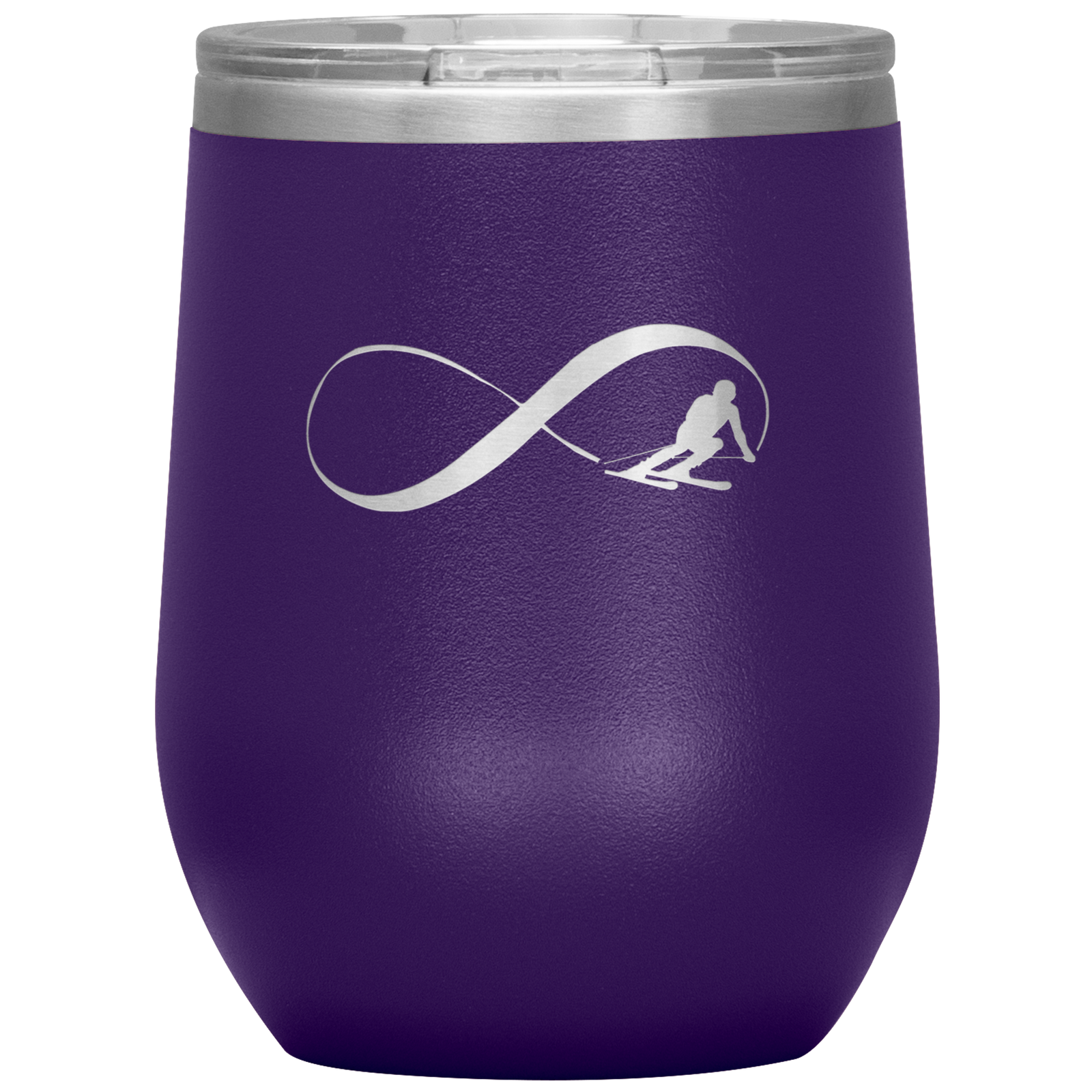 Infinity Skiing Wine 12oz Tumbler - Powderaddicts