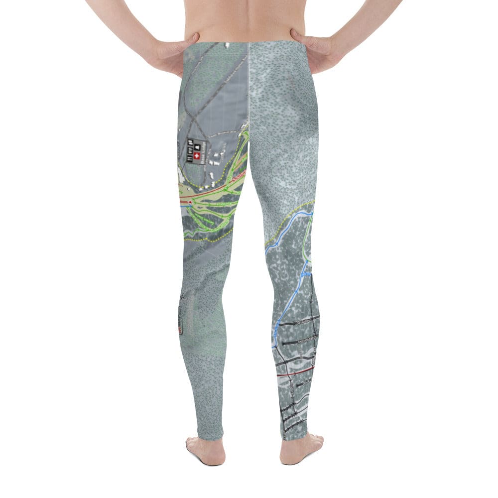 Saddleback, Maine Ski Trail Map Men's Base Layer Bottom - Powderaddicts