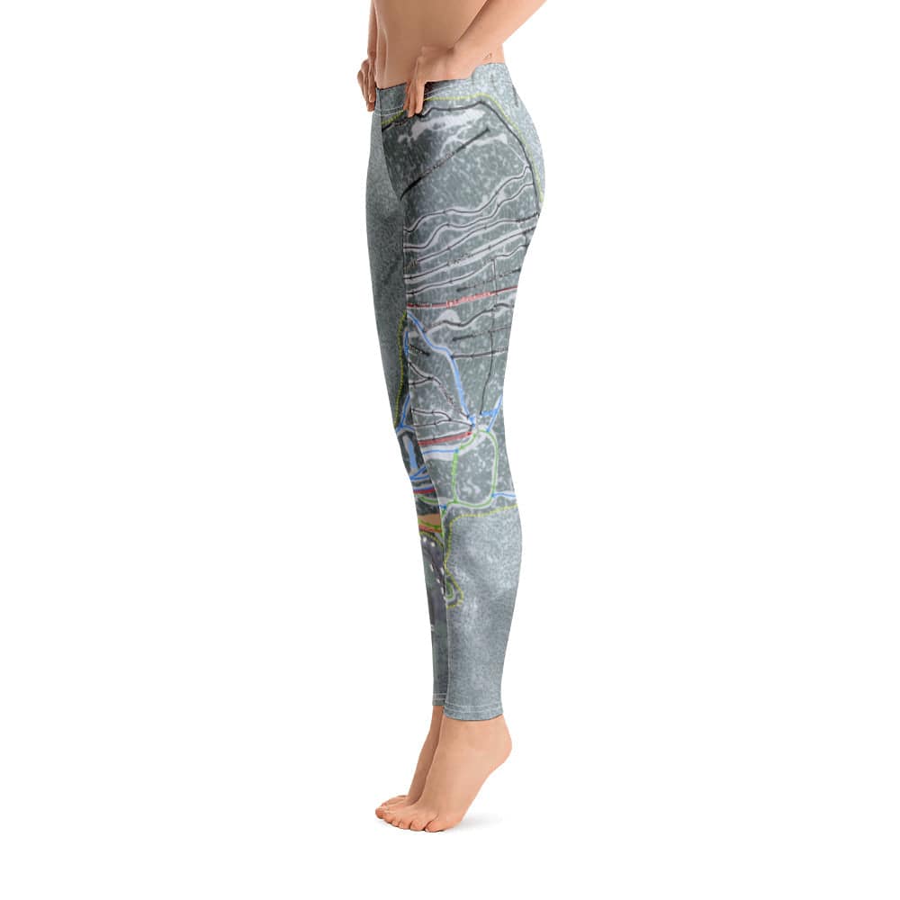 Saddleback, Maine Ski Trail Map Women's Base Layer Bottom - Powderaddicts