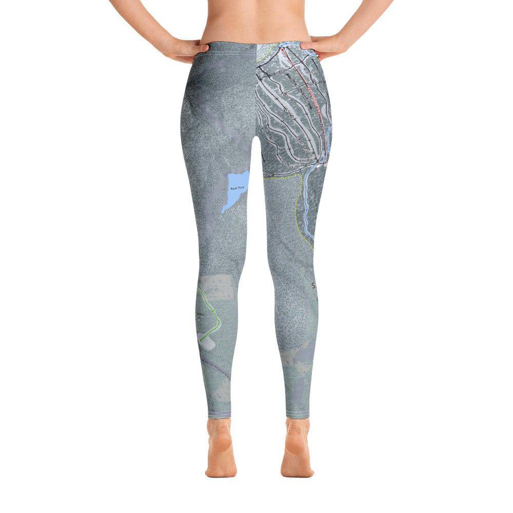 Saddleback, Maine Ski Trail Map Women's Base Layer Bottom - Powderaddicts