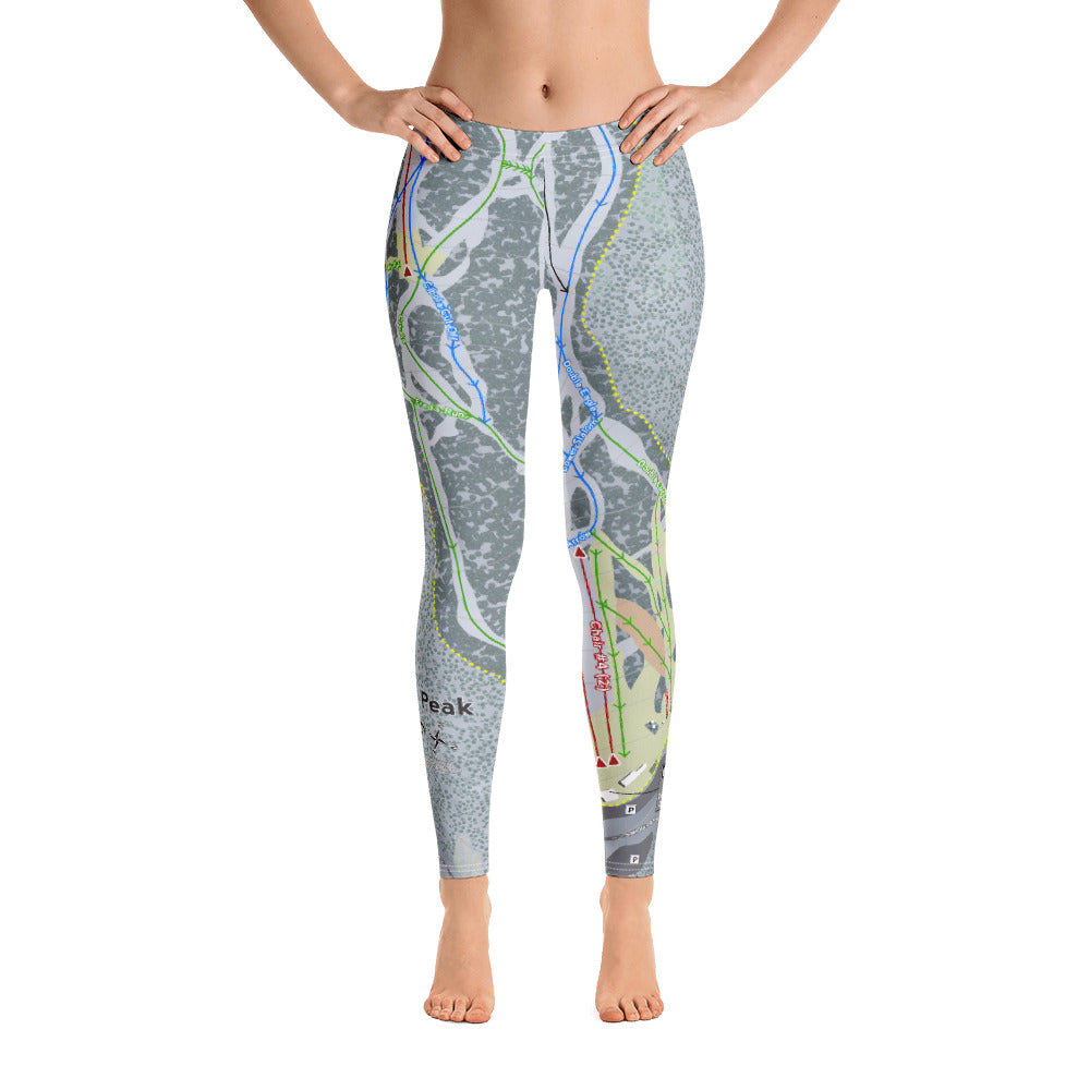 Sandia Peak, New Mexico Ski Trail Map Women's Base Layer Bottom - Powderaddicts