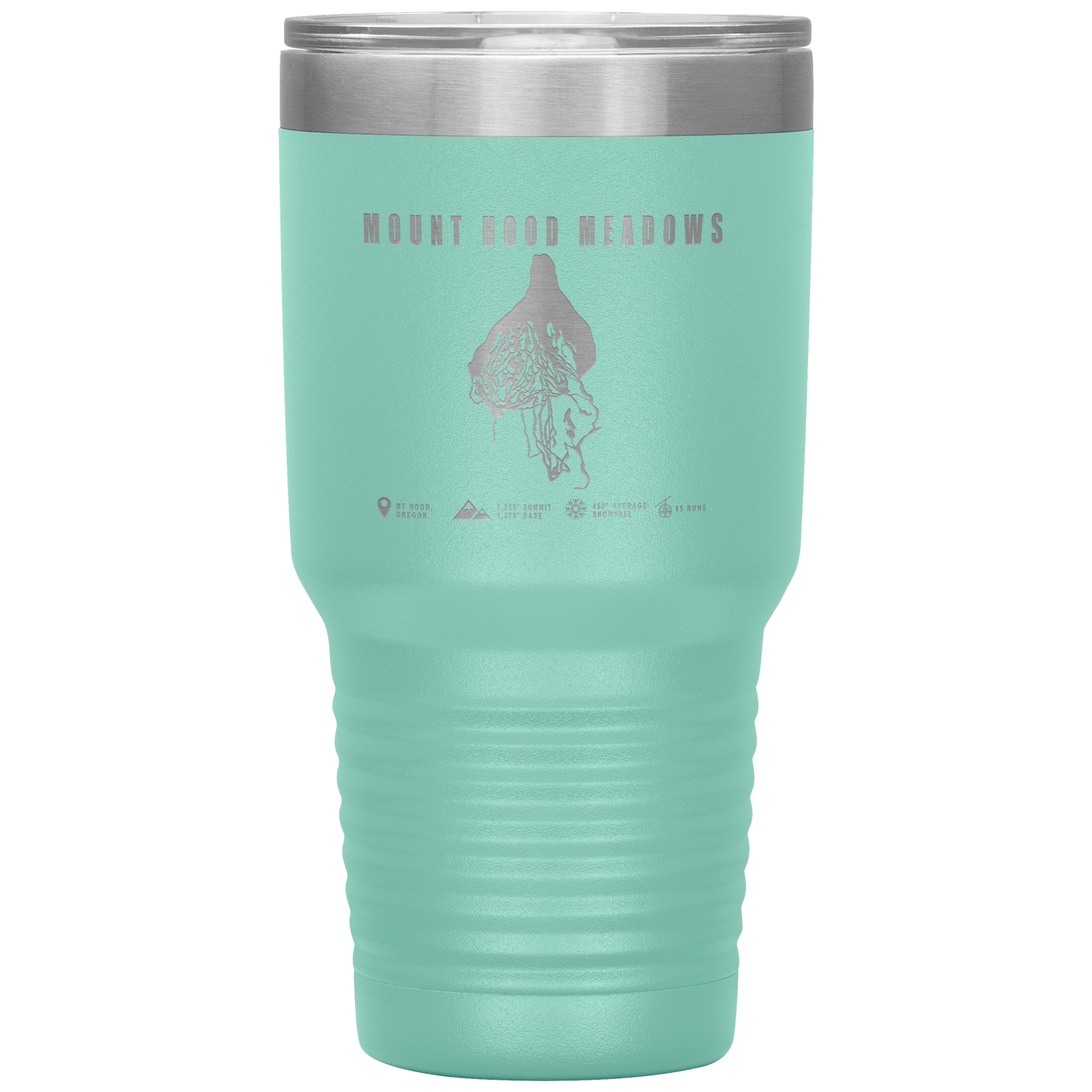 Mount Hood Meadows, Oregon Ski Trail Map 30oz Tumbler - Powderaddicts
