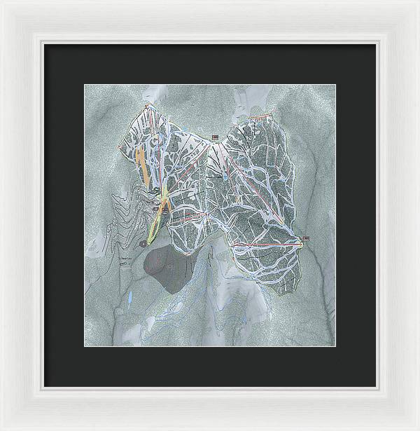 Schweitzer Ski Trail Map - Framed Print - Powderaddicts