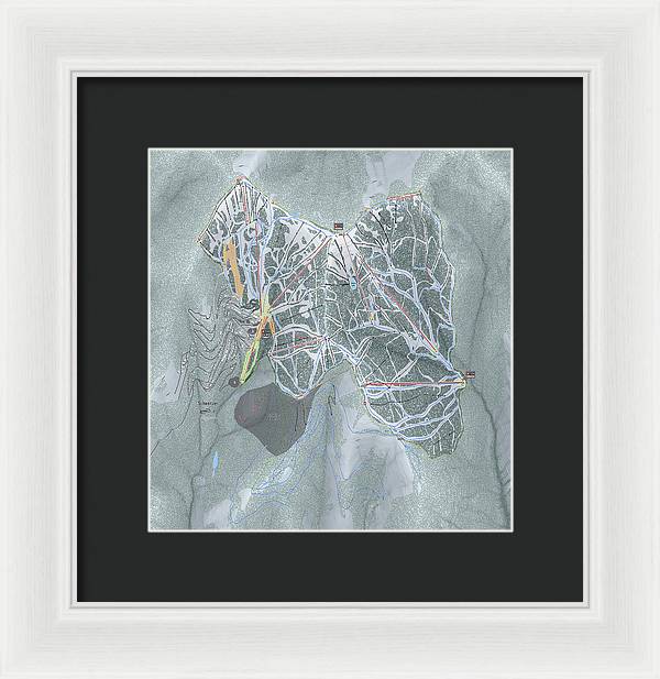 Schweitzer Ski Trail Map - Framed Print - Powderaddicts