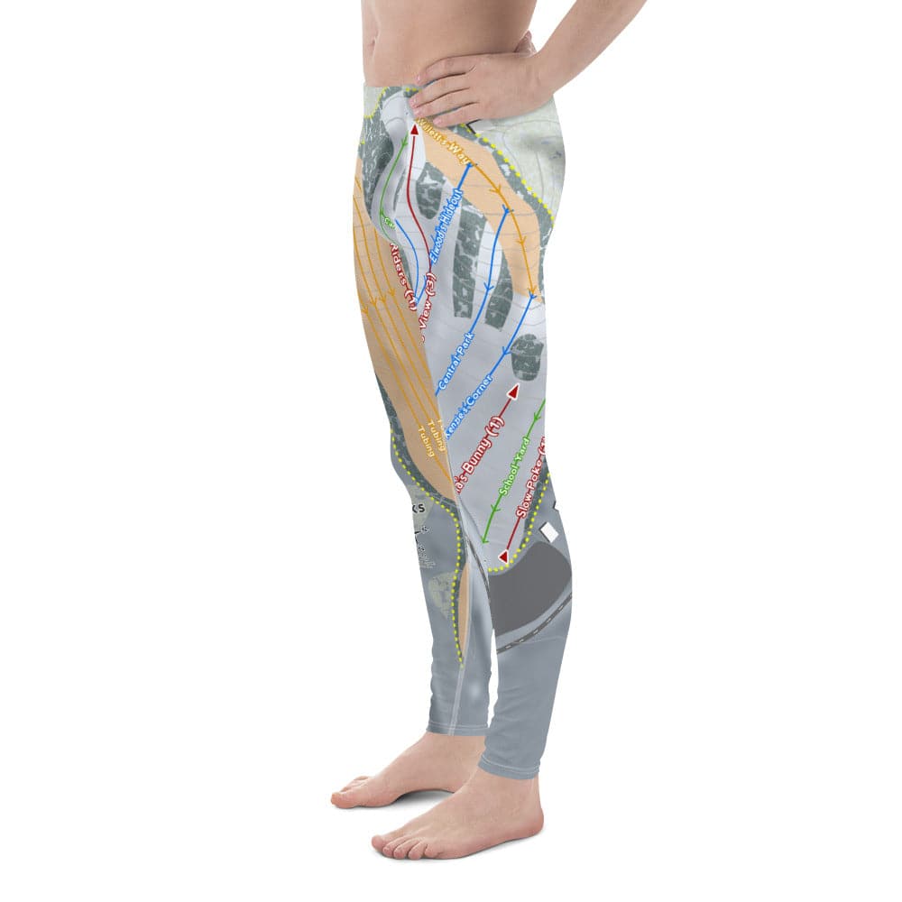 Seven Oaks, Iowa Ski Trail Map Men's Base Layer Bottom - Powderaddicts