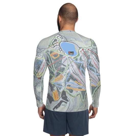 Seven Springs, Pennsylvania Ski Trail Map Men's Base Layer Top - Powderaddicts