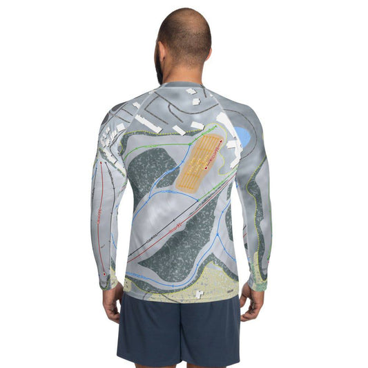 Shanty Creek Summit Mountain, Michigan Ski Trail Map Men's Base Layer Top - Powderaddicts