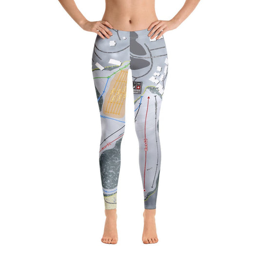 Shanty Creek Summit Mountain, Michigan Ski Trail Map Women's Base Layer Bottom - Powderaddicts