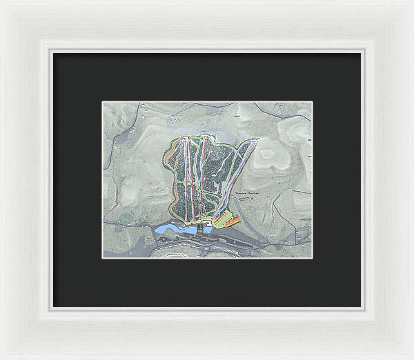 Shawnee Mountain Ski Trail Map - Framed Print - Powderaddicts