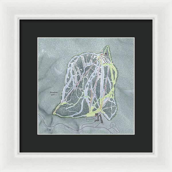 Showdown Ski Trail Map - Framed Print - Powderaddicts