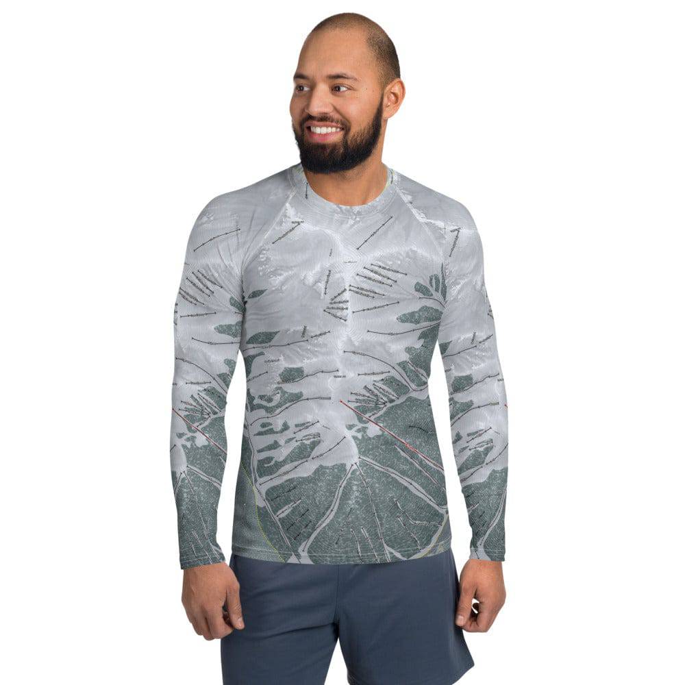 Silverton Mountain, Colorado Ski Trail Map Men's Base Layer Top - Powderaddicts