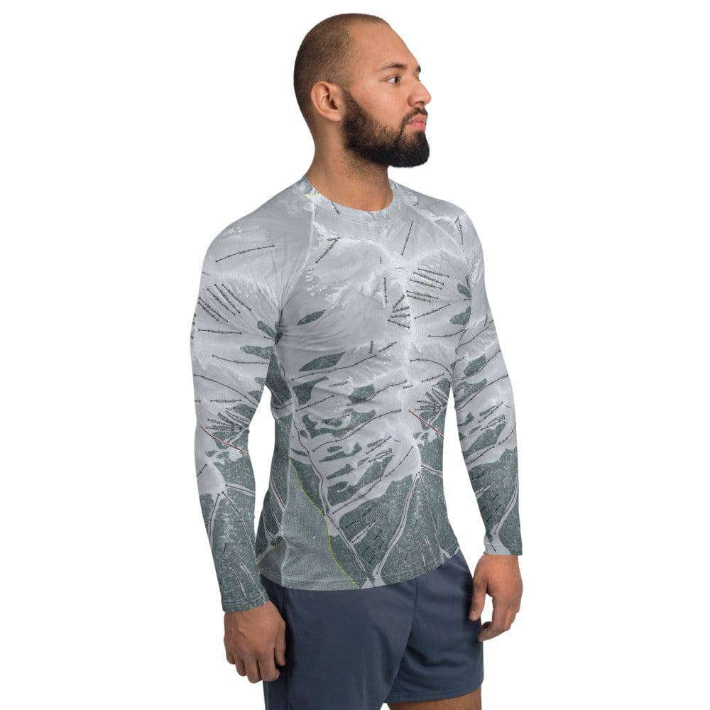 Silverton Mountain, Colorado Ski Trail Map Men's Base Layer Top - Powderaddicts