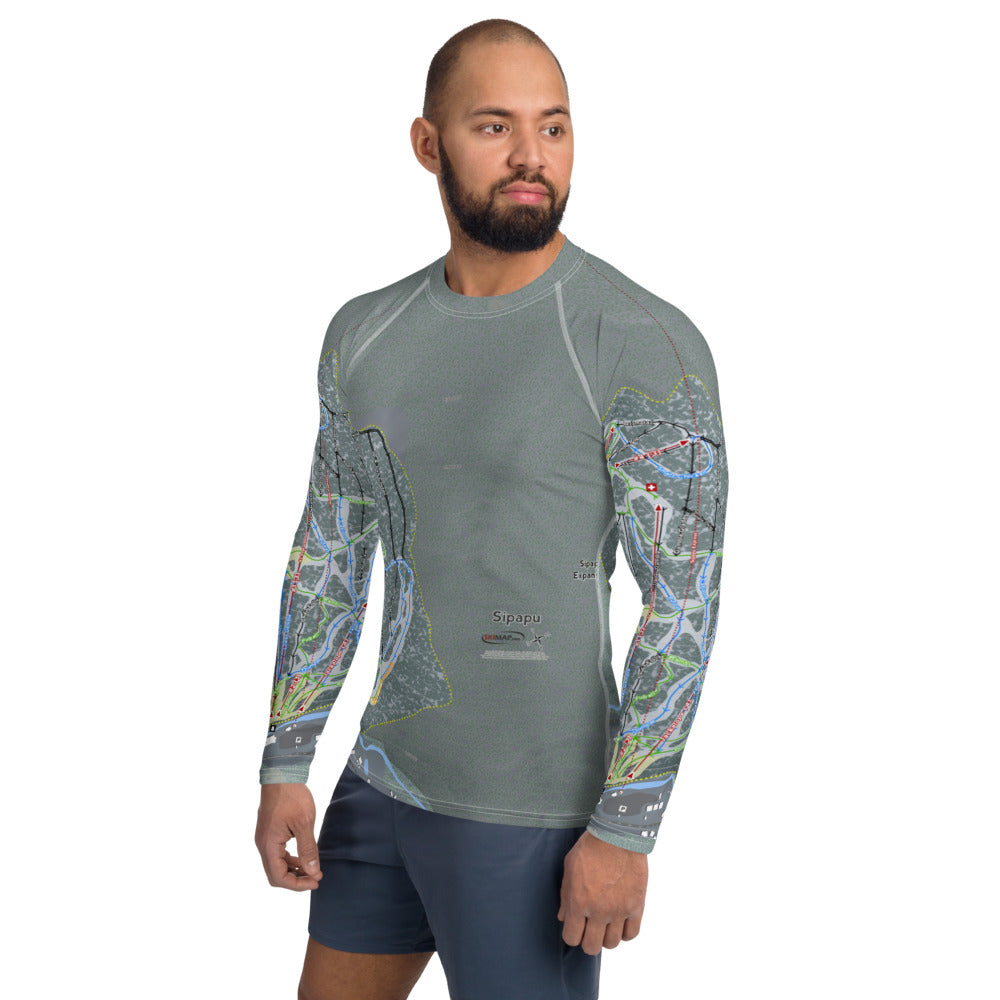 Sipapu, New Mexico Ski Trail Map Men's Base Layer Top - Powderaddicts