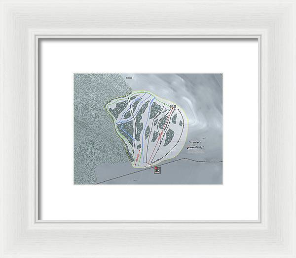 Sitzmark Ski Trail Map - Framed Print - Powderaddicts