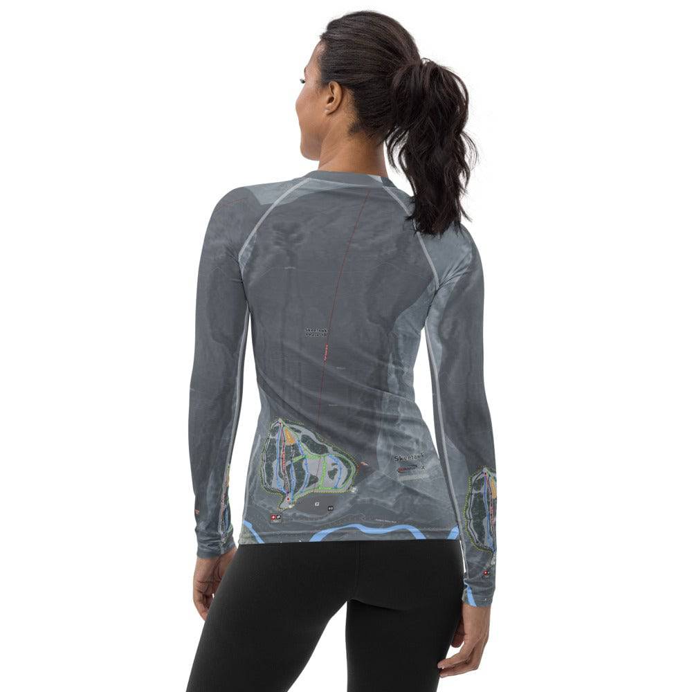 Skeetawk, Alaska Ski Trail Map Women's Base Layer Top - Powderaddicts