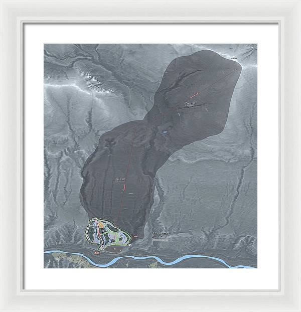Skeetawk Ski Trail Map - Framed Print - Powderaddicts