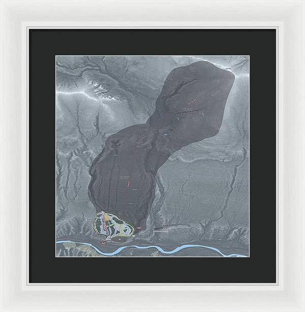 Skeetawk Ski Trail Map - Framed Print - Powderaddicts