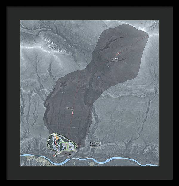 Skeetawk Ski Trail Map - Framed Print - Powderaddicts